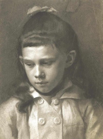 Bust of a Little Girl by Gustav Klimt